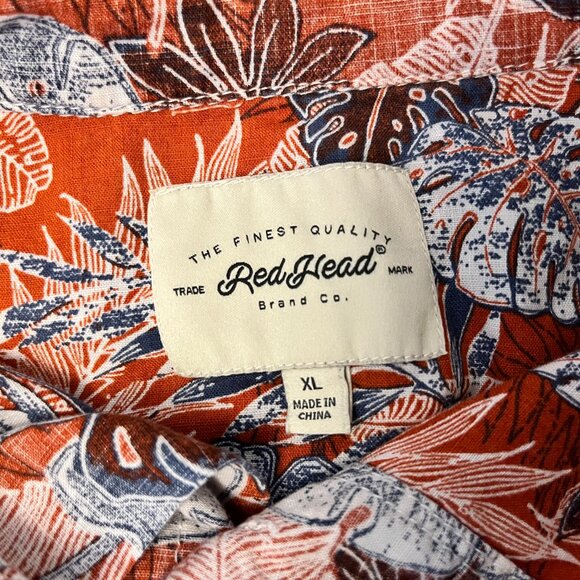 RedHead Tropical Short Sleeve Casual Button Down Shirt, Size XL - Picture 6 of 9